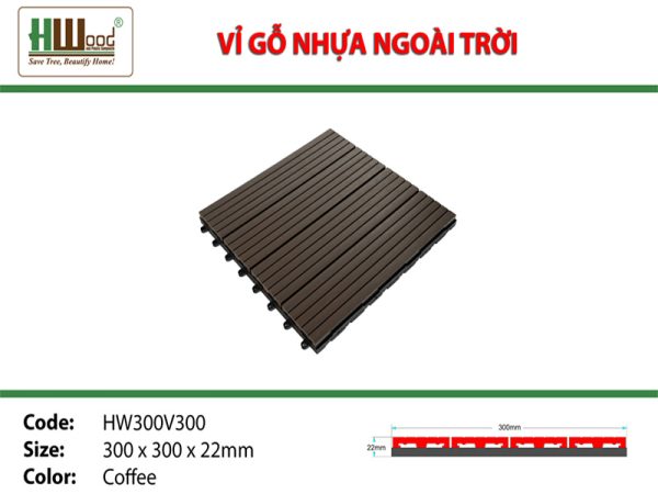 vĩ gỗ nhựa màu coffee